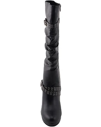 Milwaukee Leather Women's Slouch Platform Boots - Round Toe