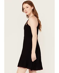 Idyllwind Women's Wolfeboro Embroidered And Beaded Halter Mini Dress