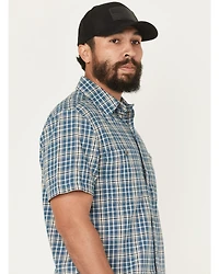Carhartt Men's Rugged Flex® Relaxed Fit Lightweight Plaid Print Short Sleeve Button-Down Work Shirt