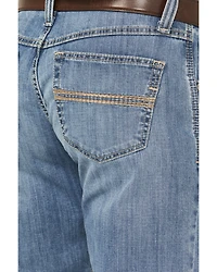 Cinch Men's Carter 2.0 Light Wash Relaxed Bootcut Performance Stretch Denim Jeans