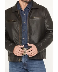 Cody James Men's Faux Leather Moto Jacket