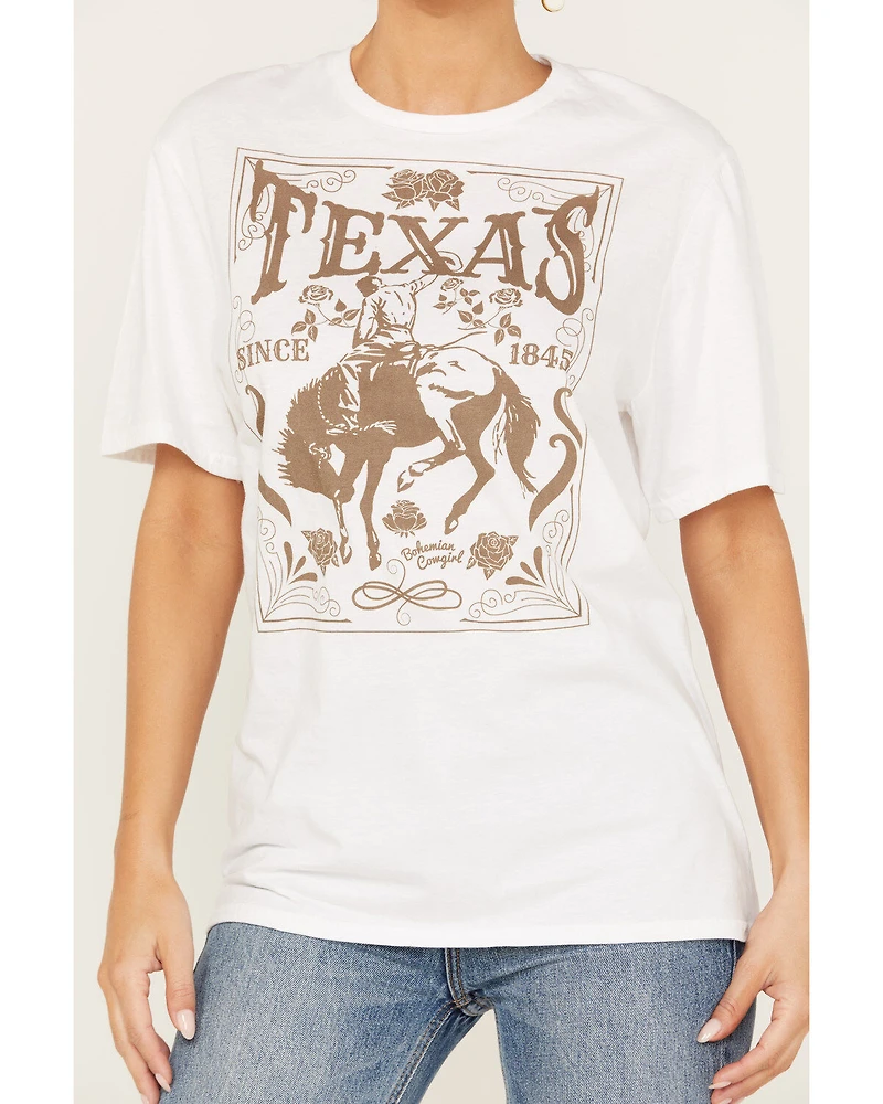 Bohemian Cowgirl Women's Texas Since 1845 Short Sleeve Graphic Tee