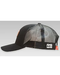 RopeSmart Men's Black Leather Logo Patch Mesh-Back Ball Cap