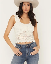 Shyanne Women's Solid Lace Tank Top