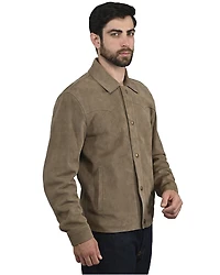 Frye Men's Solid Suede Snap Western Shirt