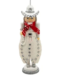 Kurt Adler Hollywood Rhinestone Cowgirl Nutcracker Ornament