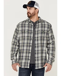 Brothers and Sons Men's Plaid Long Sleeve Button-Down Western Shirt