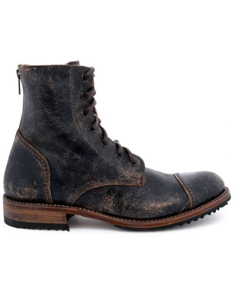 Bed Stu Men's Lux Protege Black Lace-Up Casual Boot - Round Toe