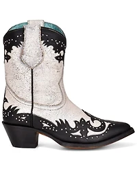 Corral Women's Black Overlay & Studs Western Boots - Round Toe