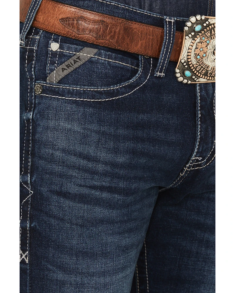 Ariat Men's M8 Dark Wash Modern Slim Straight Stretch Denim Jeans