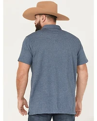 Ariat Men's Retro Southwestern Print Short Sleeve Snap Stretch Polo Shirt