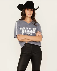 Youth Revolt Women's Dallas Varsity Short Sleeve Graphic Tee