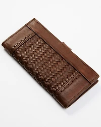 Cleo + Wolf Women's Basketweave Leather Wallet