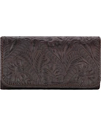 American West Women's Chocolate Annie's Secret Tri-Fold Wallet