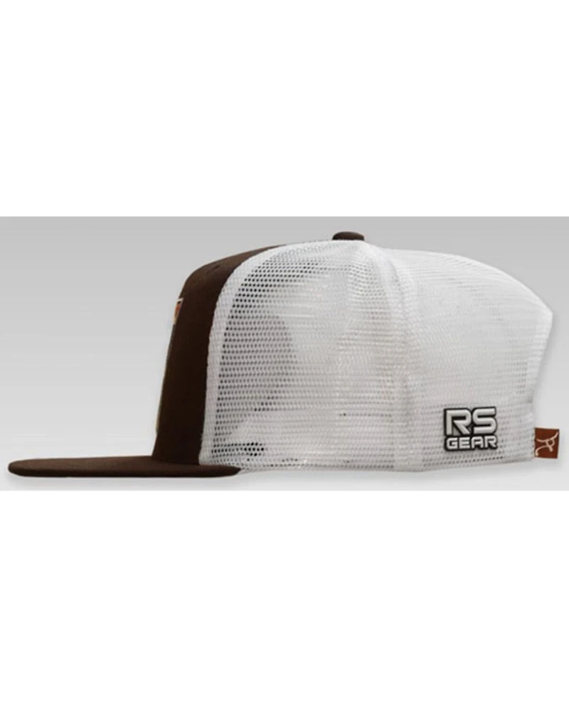 Ropesmart Men's Brown Solo Serape Steerhead Embroidered Patch Mesh-Back Ball Cap