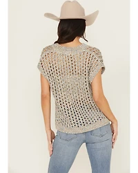 Cleo + Wolf Women's Eleanor Spacedye Open Weave Sweater Vest
