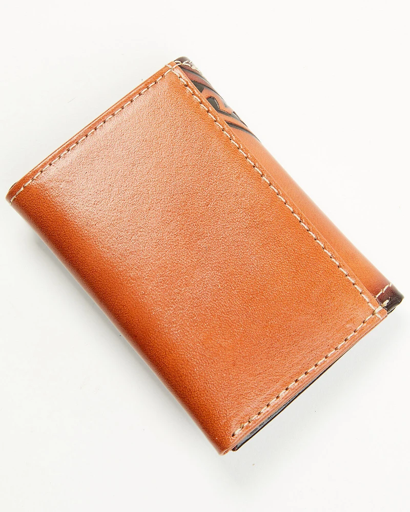 Cody James Men's Embossed Hairon Trifold Wallet