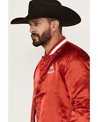 Hooey Men's Logo Shiny Bomber Varsity Jacket