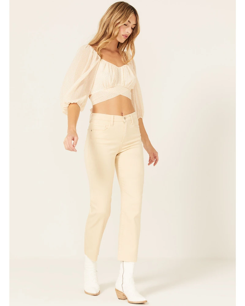 Sneak Peek Women's High Rise Slim Straight Jeans