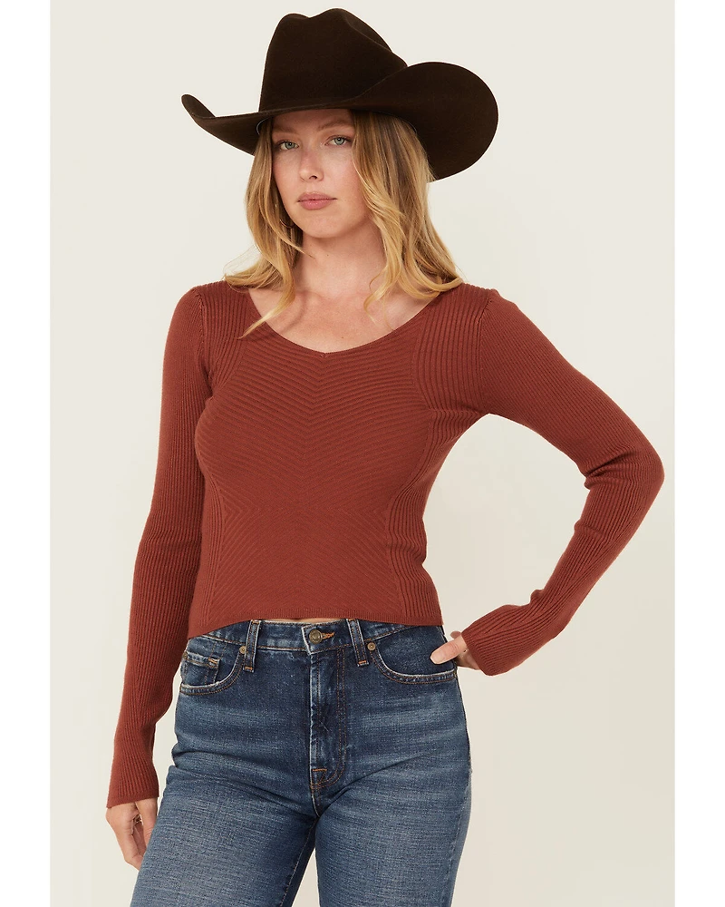 Shyanne Women's Ribbed Long Sleeve Sweater