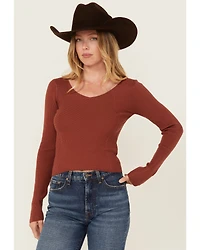 Shyanne Women's Ribbed Long Sleeve Sweater