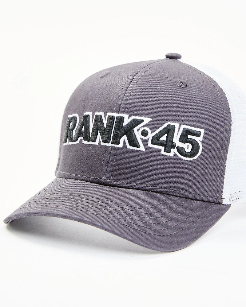 RANK 45® Men's Embroidered Logo Mesh-Back Ball Cap