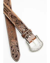Cody James Men's Austin Southwestern Print Embroidered and Tooled Belt