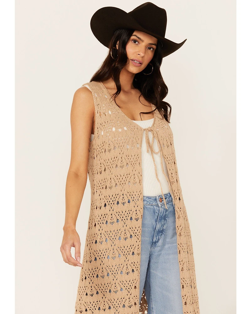 Shyanne Women's Long Fringe Sweater Vest