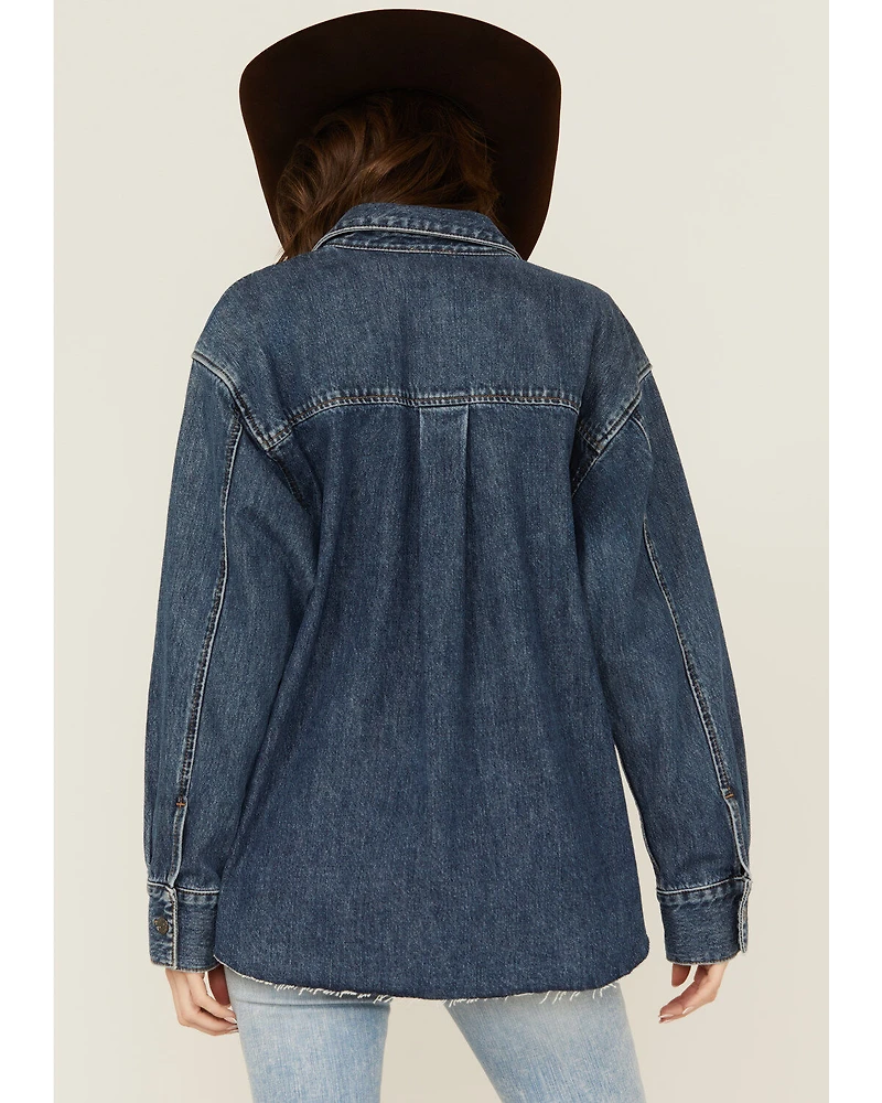 Ariat Women's Long Sleeve Button-Down Denim Shacket