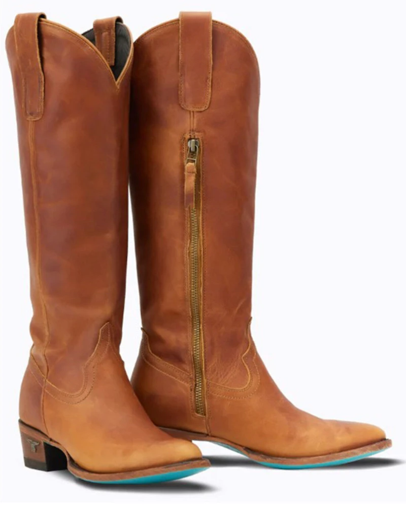 Lane Women's Plain Jane Tall Western Boots - Round Toe