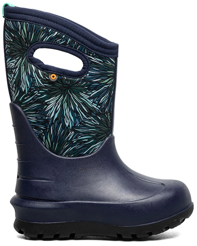 Bogs Girls' Neo Classic Firework Floral Print Waterproof Boots - Round Toe