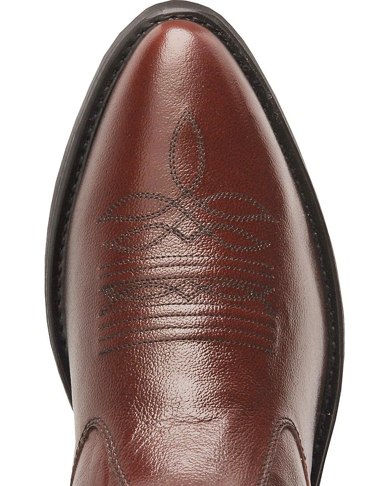 Old West Men's Zipper Western Ankle Boots - Round Toe