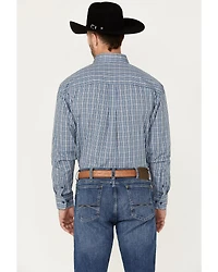 Wrangler Men's Classics Plaid Print Long Sleeve Button-Down Western Shirt