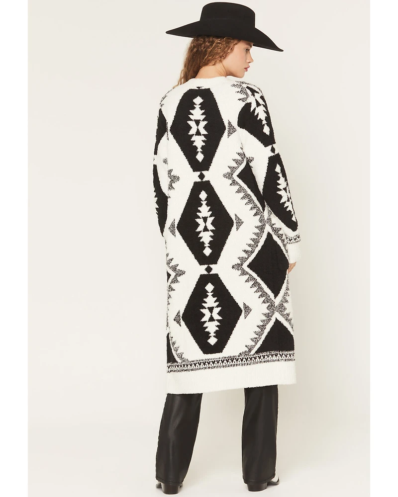 Idyllwind Women's Prairie Southwestern Print Cozy Long Cardigan