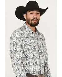 Cody James Men's Rodeo Runway Paisley Print Long Sleeve Snap Shirt