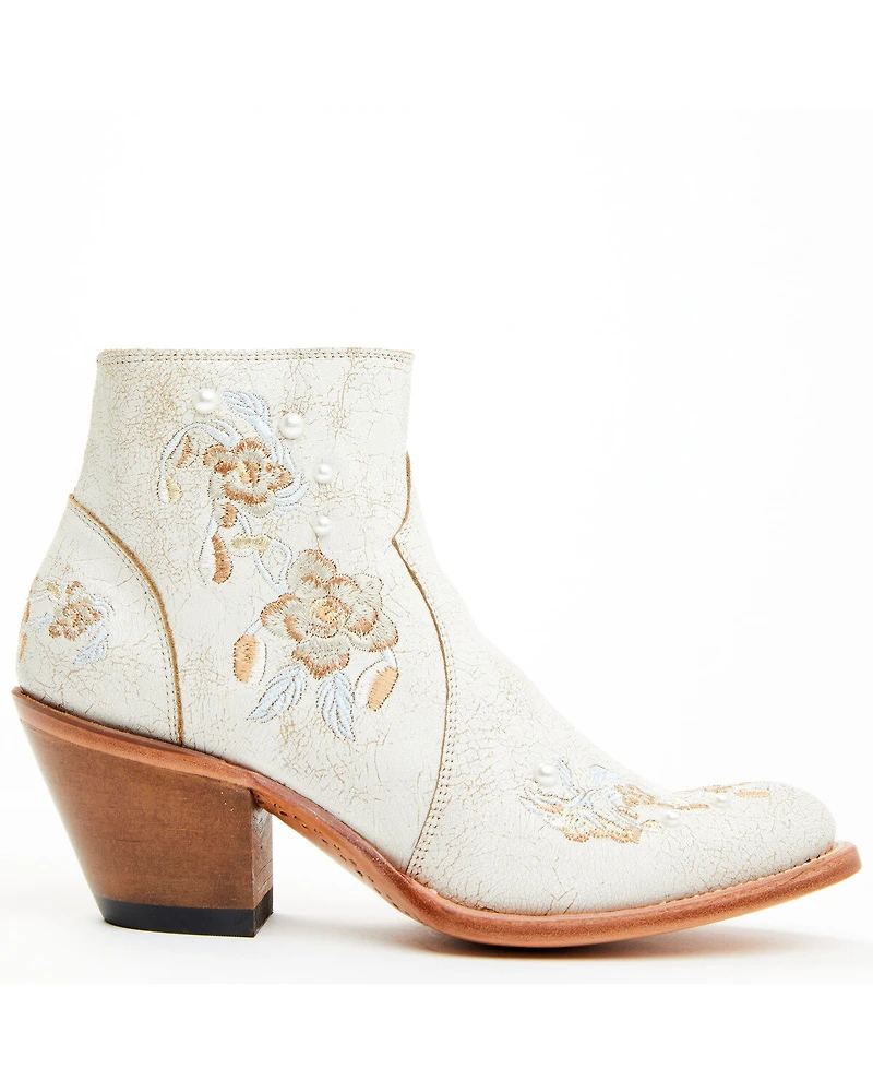Shyanne Women's Carine Crackadela Floral Western Fashion Booties - Round Toe