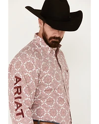 Ariat Men's Boot Barn Exclusive Clifford Logo Twill Medallion Long Sleeve Button-Down Western Shirt