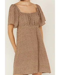 Cleo + Wolf Women's Arlo Flutter Sleeve Printed Mini Dress