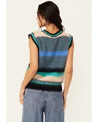 Molly Bracken Women's Striped Sleeveless Sweater Vest