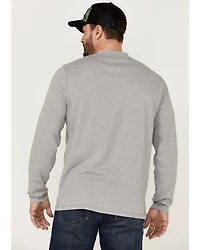 Brothers and Sons Men's Solid Heather Slub Long Sleeve Henley Shirt