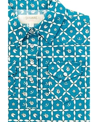 Shyanne Infant Girls' Rodeo Print Short Sleeve Pearl Snap Onesie
