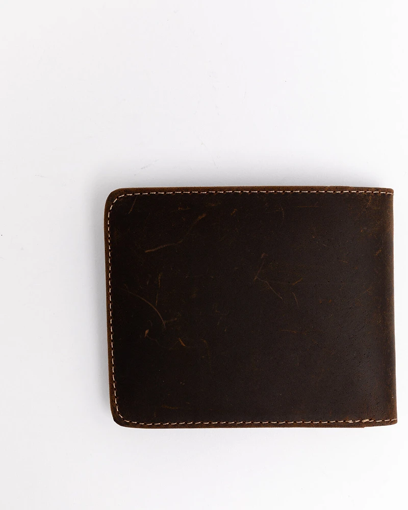 Cody James Men's Boot Stitch Bi-Fold Leather Wallet