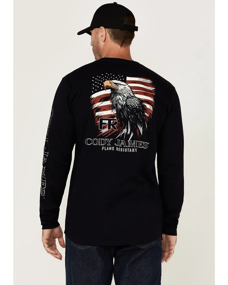 Cody James Men's FR Eagle Long Sleeve Graphic T-Shirt