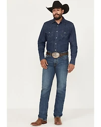 Cinch Men's Silver Label Medium Wash Slim Straight Rigid Denim Jeans