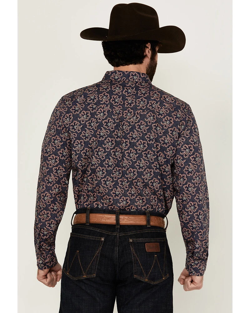 Gibson Trading Co Men's Garret Floral Print Long Sleeve Snap Western Shirt