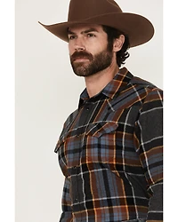Cody James Men's Lawton Plaid Print Long Sleeve Snap Western Shirt