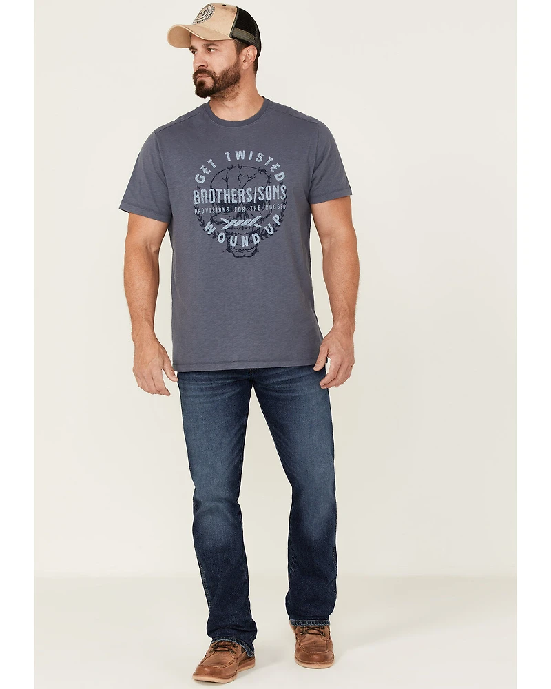 Brothers and Sons Men's Twisted Slub Skull Graphic T-Shirt
