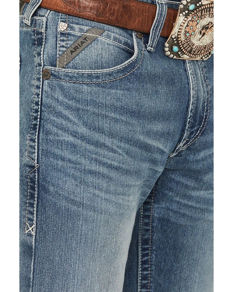 Ariat Men's M5 Clarence Forrest Medium Wash Straight 2X Durable Stretch Denim Jeans