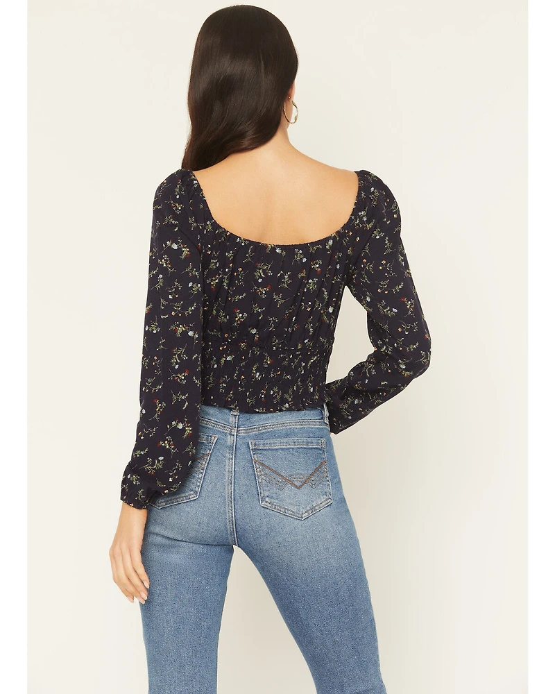 Idyllwind Women's Turner Ditsy Floral Print Long Sleeve Top