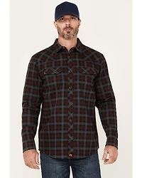 Cody James Men's FR Plaid Print Long Sleeve Snap Western Work Shirt